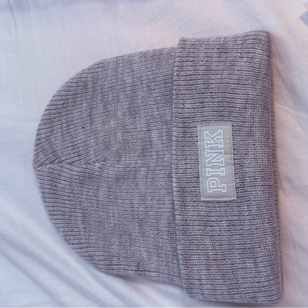 Gray PINK Beanie
